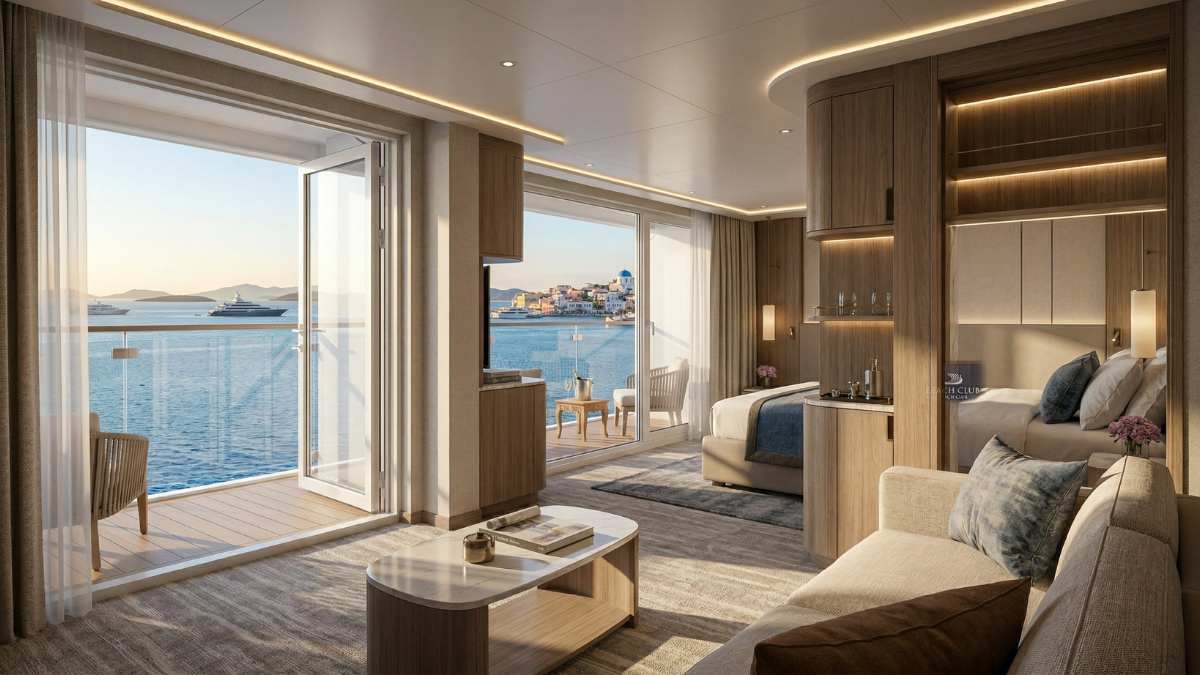 Gourmet outdoor dining on the best luxury Greek Island cruises with ocean views.