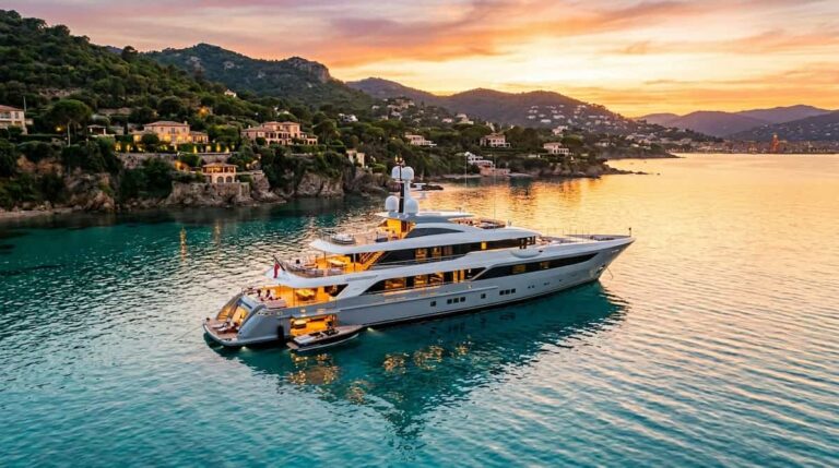 Ultra Luxury Destinations in France for Elite Travelers 6 Ultra-luxury destinations in france featuring a private superyacht anchored in Saint-Tropez
