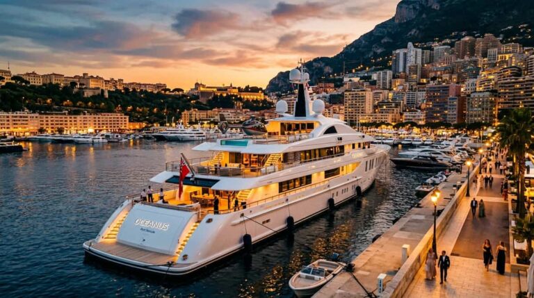 Ultra-luxury european destinations featuring a superyacht in Monaco port