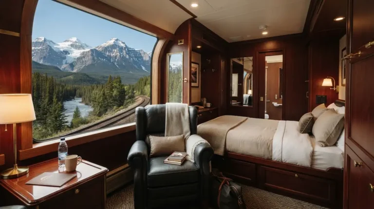 Canadian luxury train Prestige Class private cabin