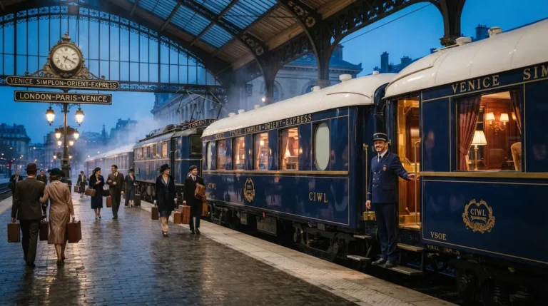 Classic Orient Express train exterior