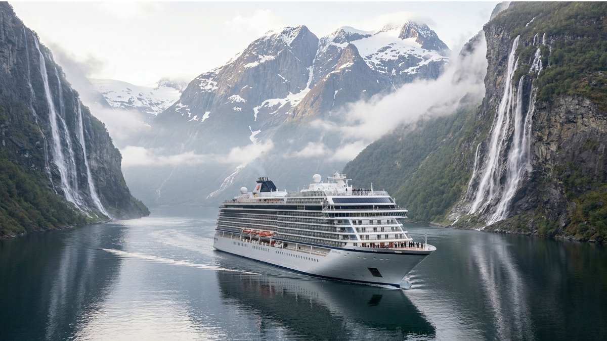 Multi-generational family enjoying the best luxury Norway fjords cruises on a private deck.