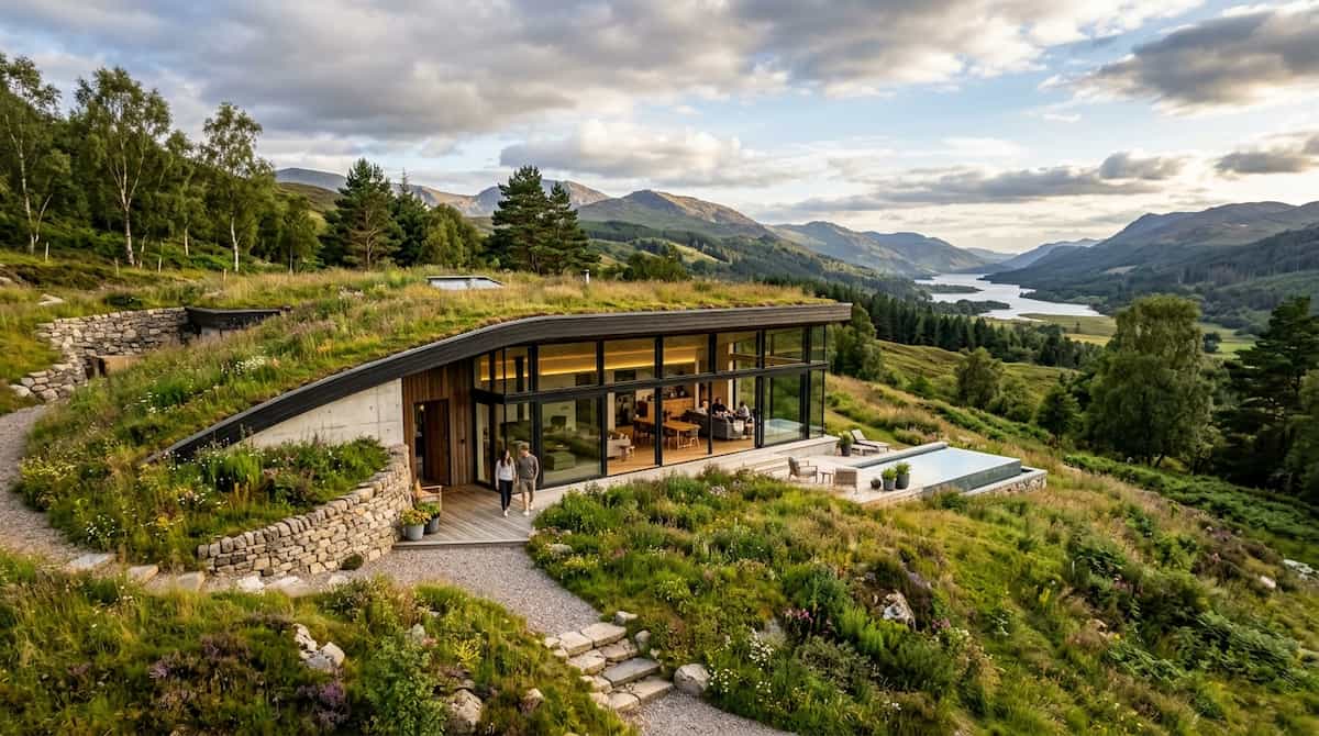 luxury earth-sheltered homes architecture