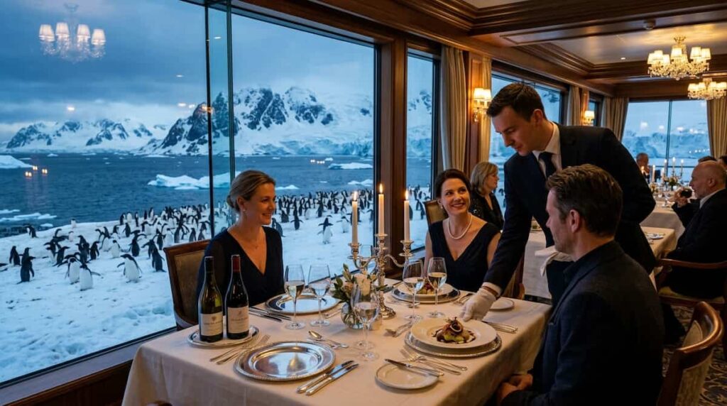 fine dining on luxury icebreaker cruises