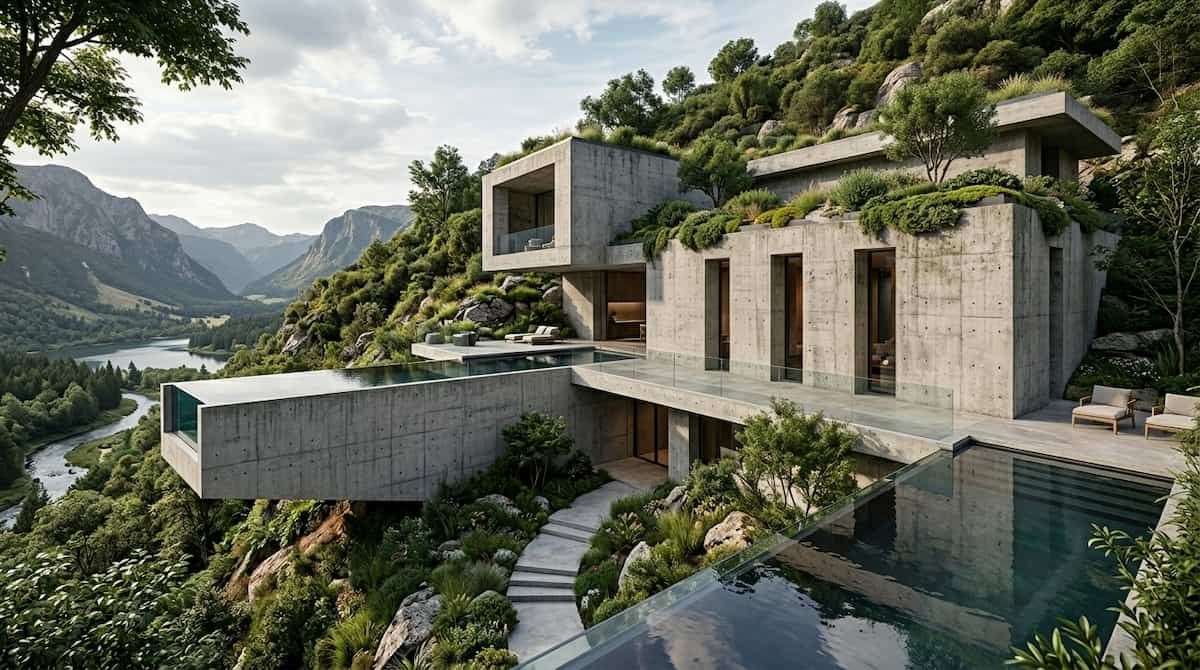luxury private subterranean villas architecture