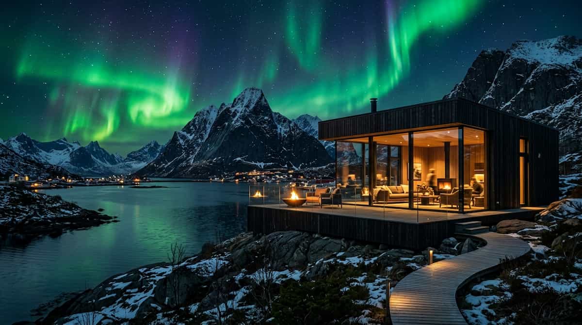 Ultra-luxury destinations in norway featuring an exclusive glass lodge under the northern lights